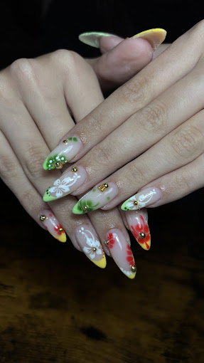 Nail art floral
